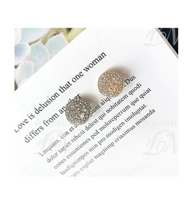 China New season fashion nickel gold alloy washable buttons for garment rhinestones for sale