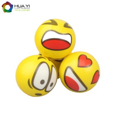 China Hot Selling 2022 Soft Toy Foam Stress Ball Custom Shape PU Stress Ball With Print Any Facial Expression for sale