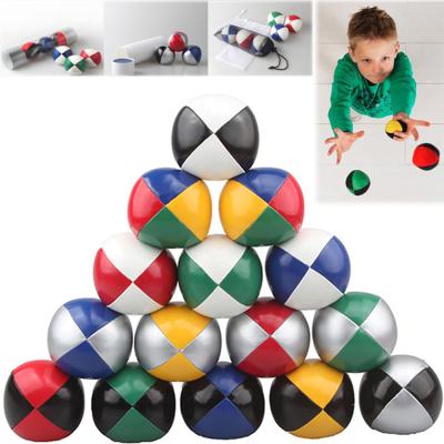 China Sports Toy Good Quality Logo Printed Touch Clubs Professional Sets PU Leather Juggling Ball Four Panels Bulk Juggling Balls for sale