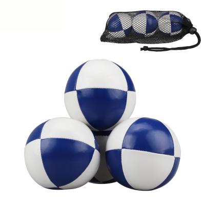 China Promotional Toy Soft PU Leather Juggling Play Ball 8 Panel Soft Materials Kids Playing Juggling Balls for sale