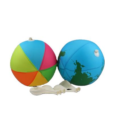 China Toy Fabric Promotional Beach Inflated Balloon Ball with 5 Pieces of Latex Free Balloon for sale