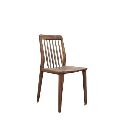 China Hot Sale Black Walnut Solid Wood Solid Wood Chair Morden Grill Chair Wood Dining Chairs for sale