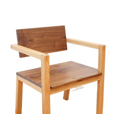 China Special design solid wood quilting chair solid wood red oak armrest dining chair and black walnut wood chair for sale