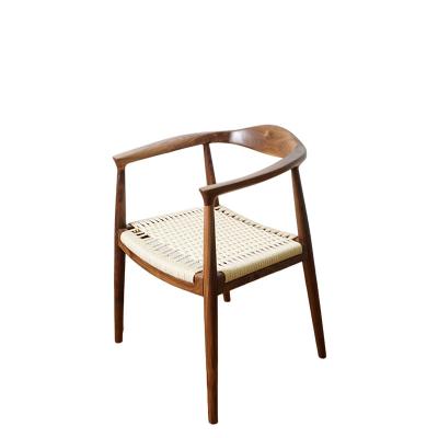 China High Quality Comfortable Woven Solid Wood Chair Solid Wood Dining Chair Morden Design Wood Chair for sale