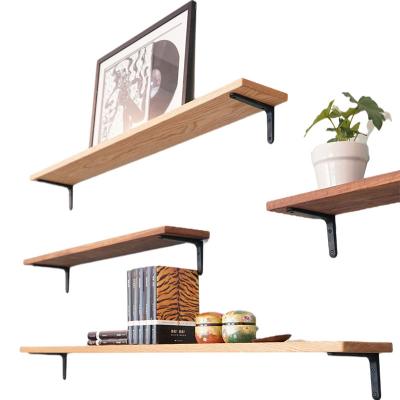 China Newcomer red oak shelf viable modern useful wooden soild display stand wood shelf for sale