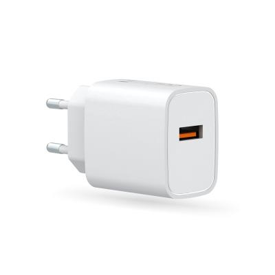 China Charger For Phone 18W Max Qualcomm 3.0 USB Fast Charging Wall Charger Adapter EU USA ETL QC3.0 Phone for sale