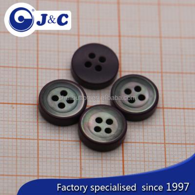 China Dry cleaning black shell buttons, BROOM red shell button, pearlescent shell buttons for sale