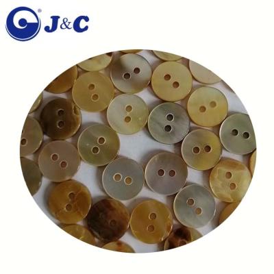 China 2 hole viable both sides flat white pearl shell button mothe for sale