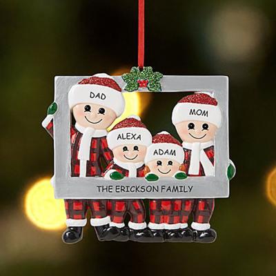 China 2020 PVC Quarantine Christmas DIY Decoration Personalized Lovely Family Christmas Tree Ornament Hanging Pendant for sale