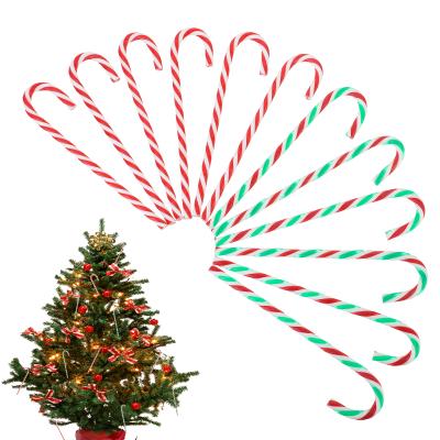 China Hot Sale Hanging Christmas Decorations 12pcs/set 2020 Acrylic Candy Crutches Christmas Tree Decoration for sale