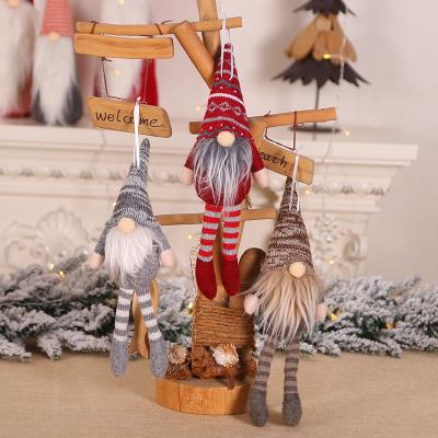 China Cloth+Poly Velvet+Plush Christmas Doll Holding Stuffed Nordic Plush Gnome Elf Figurine Ornaments Christmas Decoration Supplies Christmas Tree Pendant for sale