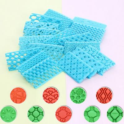 China Cake Viable Fondant Mold Fondant Embossing Stamper For Cake Fondant Cupcake Decorating Imprint Mat New for sale