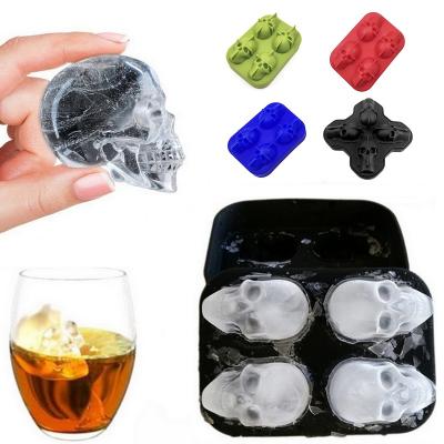 China Ice Cube Tray Silicone Bone Ice Mold-1 PC Halloween Bone Ice Mold-4 Silicone Ice Cube Tray Chocolate Mold Christmas Gift for sale