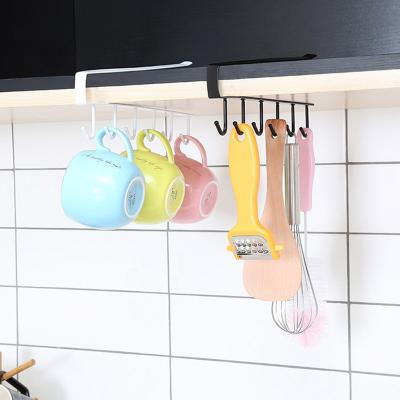 China Home Multifunctional Towel Organizer Hook Hanger Rack Panel Cup Rack Kitchen Storage Hanger Storage Rack New for sale