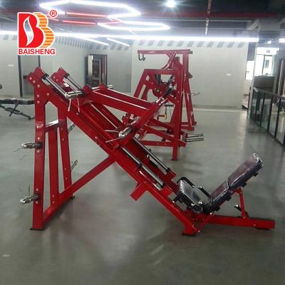 China 40*80*3.0mm Square Tube Bodybuilding Hammer Strength Gym Equipment 45 Degree Leg Press for sale