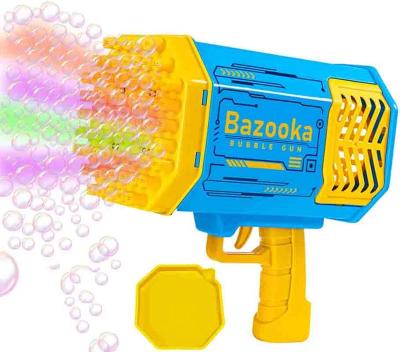 China Electric Automatic Bubble Maker New 88 Holes Rocket Bubble Gun Automatic Blow Bubbles Gatling Gun Toys Soap Water Bubble Machine For Kids Outdoor Party Toy for sale