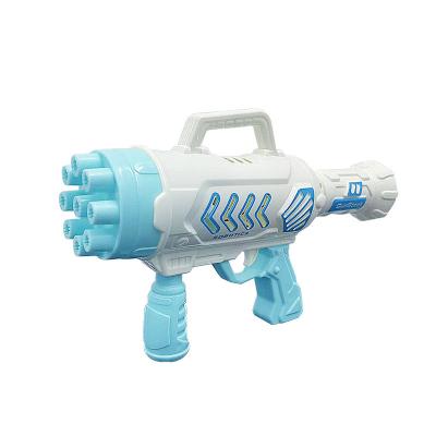 China Bubble Memory Maker 9 Holes Electric Mini Rocket Bubble Machine Automatic Bubble Gatling Gun Toys Outdoor Electric Summer Soap Fan Bubble Machine Gun Toys for sale