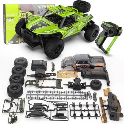 China New RC Kit Smart Car Assembly 1:18 2.4G Radio Control Car Toys DIY Assembly Off-Road Remote Control Racing Car Toy Vehicle Max Speed ​​8km/h for sale