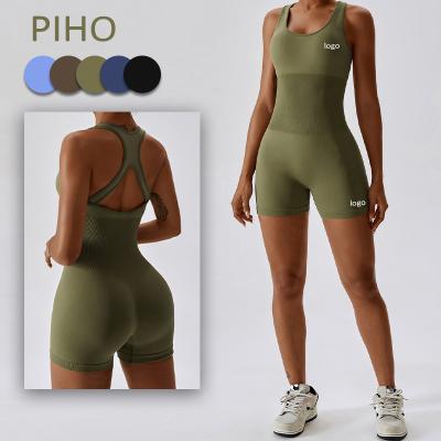 China 2023 New Women Sports Suits Breathable Workout Wear Yoga Set Fitness One Pieces Seamless Overalls for sale