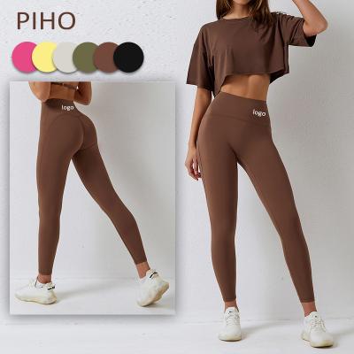 China Breathable Eco-friendly Fabric Women Workout Fitness Pants Gym Yoga Leggings V Waisted High Naked Feel Recycling Plus Size XL Leggings for sale