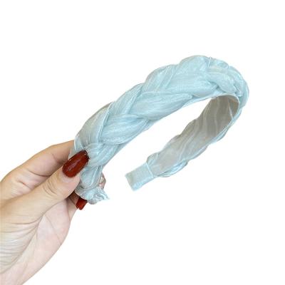 China Resin/Lace/Organza Hair Bands For Women Headdress Solid Color Cloth Headband Headband Girls Headband Female Hair Circle Hair Accessories for sale