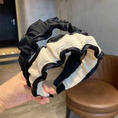 China Resin/Cotton 2022 New Design Women Wrinkle Soft Headband Fashion Headband Ladies Hair Accessories For Girls And Women for sale