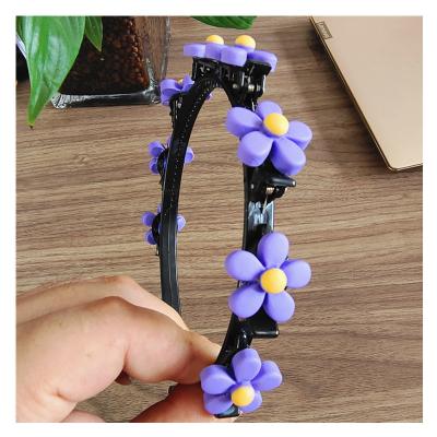 China Plastic/Resin Headbands with Elastic Ribbons Rose Crown Head Band Women Girls for Festival Party Wedding Beach Hair Garland Multicolor for sale