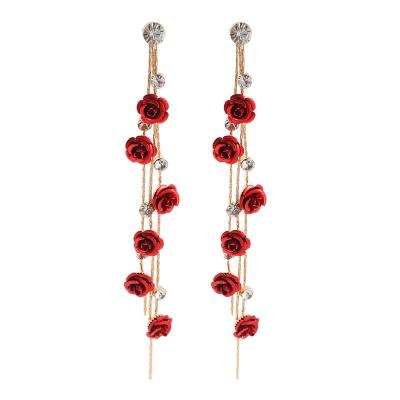 China Red and Purple Fringed Jewels from The Other Hobbyworker of Diamond Stud Earrings For Women for sale