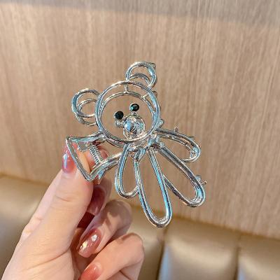 China 2022 Korean Fashion Women's ALLOY Ponytail Holder Alloy Bear Hair Claw Clips Hair Accessories Metal Accessory for sale