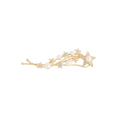 China Crystal High Quality Fashion Hairpin Clip Gold Accessories Crystal Hair Pins Cute Hairpins For Women for sale