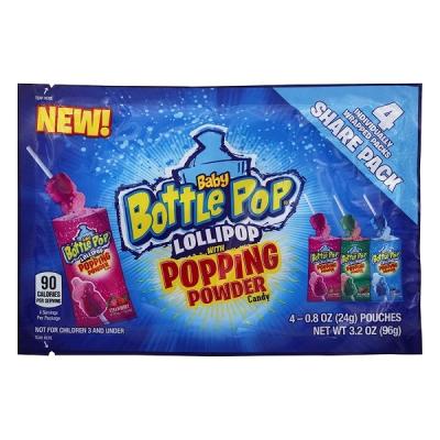 China Popping Glucose Candy With Popping Plunger Pouches + 6g Lollipop Candy 18g Individual 4 Per Pack for sale