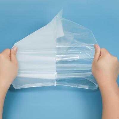 China Recyclable Customized white matte CPE slider zip-lock soft touching plastic bag for home textile products packaging bag for sale