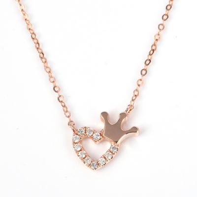 China Manufacturer Necklace Casual / Sporty Direct Jewelry 18K Rose Gold Pendant Necklace For Girlfriend Birthday Gift for sale