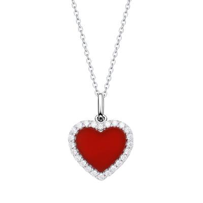 China TRENDY Necklace S925 Sterling Silver Heart Necklace for sale