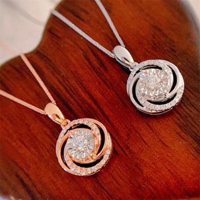 China Casual / Sporty Jewelry Sets 18k Gold Plated Diamond Platinum Diamond Bezel White Gold Diamond Necklace for sale