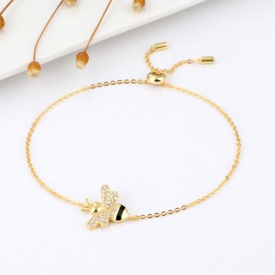 China Popular Hiphop Low Price Bracelet S925 Sterling Silver Bee Charm Bracelet For Women for sale