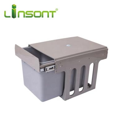 China China Supplier Sustainable Drawer Pull Out Plastic Recycle Bin Spare Parts Garbage Bin for sale