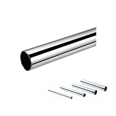 China High Quality Wardrobe Fittings Wardrobe Pipe Shaped Steel Chromed Tube For Clothes for sale