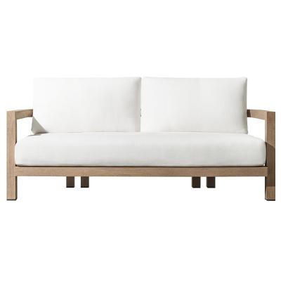 China Contemporary sectional comfortable fabric sofa white sofa set modern furniture teakwood cloud two seaters sofa for sale