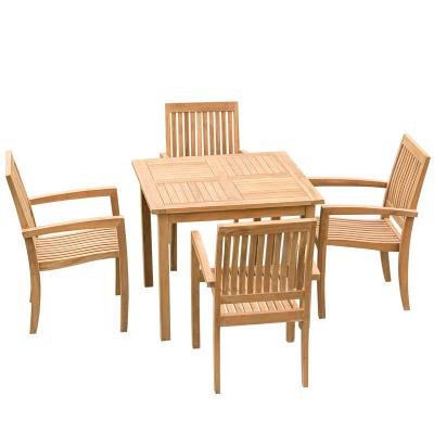 China Contemporary Outdoor Garden Square Table and Chair Teak Wood Furniture for sale