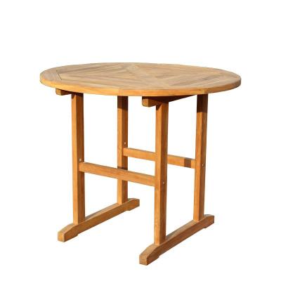 China 2022 Contemporary Hot Sale Outdoor Teak Wood Round Table Customized Wood Dining Table for sale