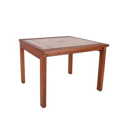 China Small teakwood garden furniture table contemporary popular outdoor furniture four legs wooden coffee table for sale