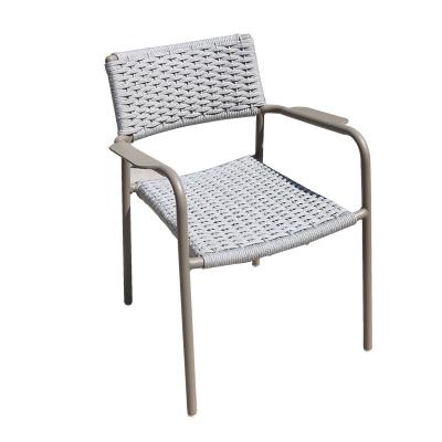 China Contemporary Nordic Style Good Quality Furniture Plastic Rattan Armchair Outdoor Courtyard Armchair for sale