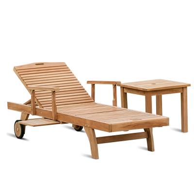 China 2022 Contemporary Hot Sale Outdoor Caesar High Quality Teak Wood Chair With Coffee Table for sale