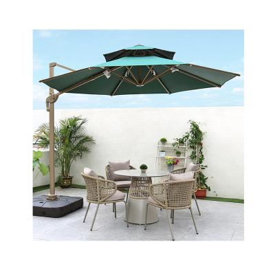 China 2022 Hot Selling Contemporary Outdoor Garden Yard Parasol Local Gold Square Umbrella Tyrants for sale