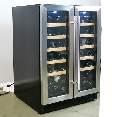 China OEM Josoo Wine Fridge 120L Luxury Wine Cooler Side by Side Small Cellar Volume Commercial Refrigerator for sale