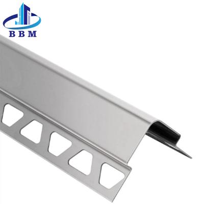 China Aluminum Shiny Silver Custom Metal Tile Trim Strips Ceramic Tile Ledge Trim Accessory Modern Ceramic Tile for sale