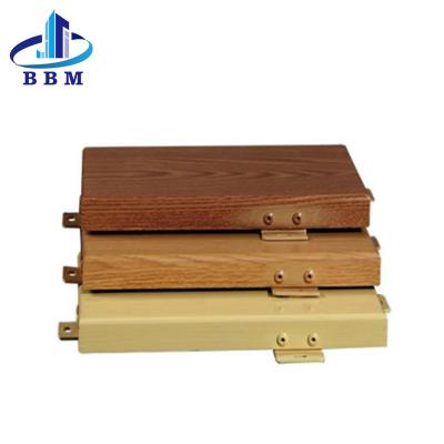 China Modern Custom Stylish Wood Grain Aluminum Plating Wood Attractive Wood Grain Design Aluminum Veneer Wholesale for sale