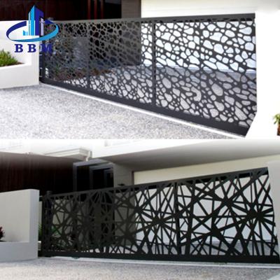 China Easily Assembled Door House Cutting Allomunam Aluminum Powder Coated Iron Fence Set With Material Laser Cut Main Design PVC Exterior Door for sale