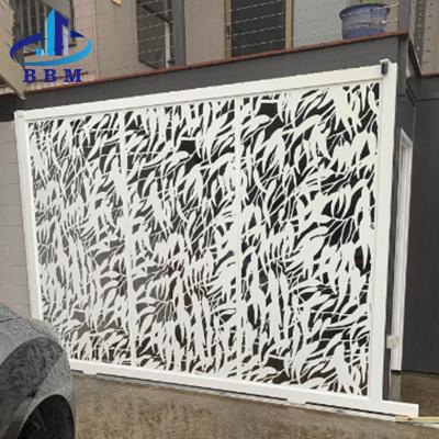 China Customized Easily Assembled Yard Decorative Garden Fence Gate Driveway Sliding Aluminum Gate for sale